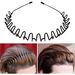 Drivedirect Unisex Elastic Mrtal Wavy Hoop Bangs Hair Fixed Invisible Flexible Outdoor Sports Headband_voghion.com