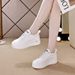 2025 Summer New Breathable And Anti Slip Slope Heel With Elevated Low Cut Genuine Leather Elastic Mesh Versatile Trendy_voghion.com