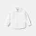 Classic White Cotton Dress Shirt For Boys & Girls – Breathable V-Neck For School & Performances (100cm-170cm, Unisex Fit)_voghion.com