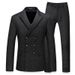 CT Men's Set Business Casual Three-Button Slim Fit Three-Piece Formal Suit 6026_voghion.com