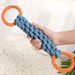 Durable Double-Ring Cotton Blend Dog Rope Toy - Bite-Resistant, Interactive Tug Play For Medium To Large Breeds_voghion.com