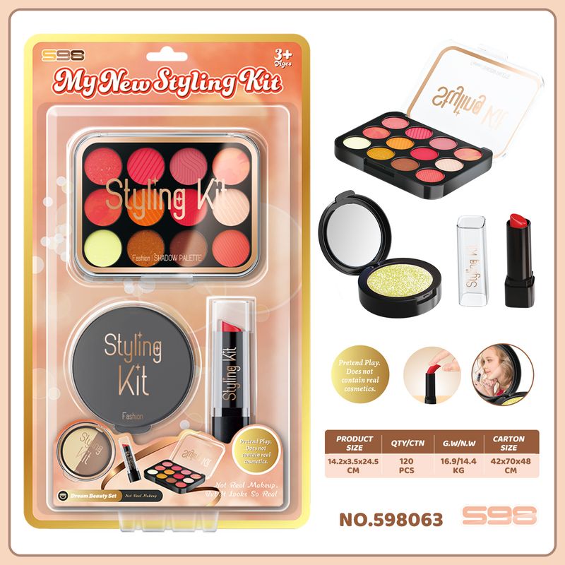 Ensemble de maquillage pour filles, soigneusement sélectionné, jeu de simulation de jeu de simulation pour enfants transfrontaliers, non tachant, avec boîte de rangement_voghion.com