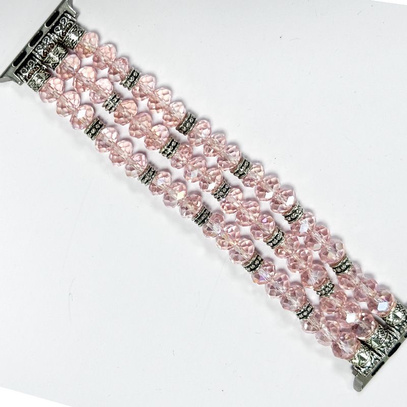 Iwatch Strap Jade Watch Watchbands With Jeweled Tiger Eye Stone Beaded Strap_voghion.com