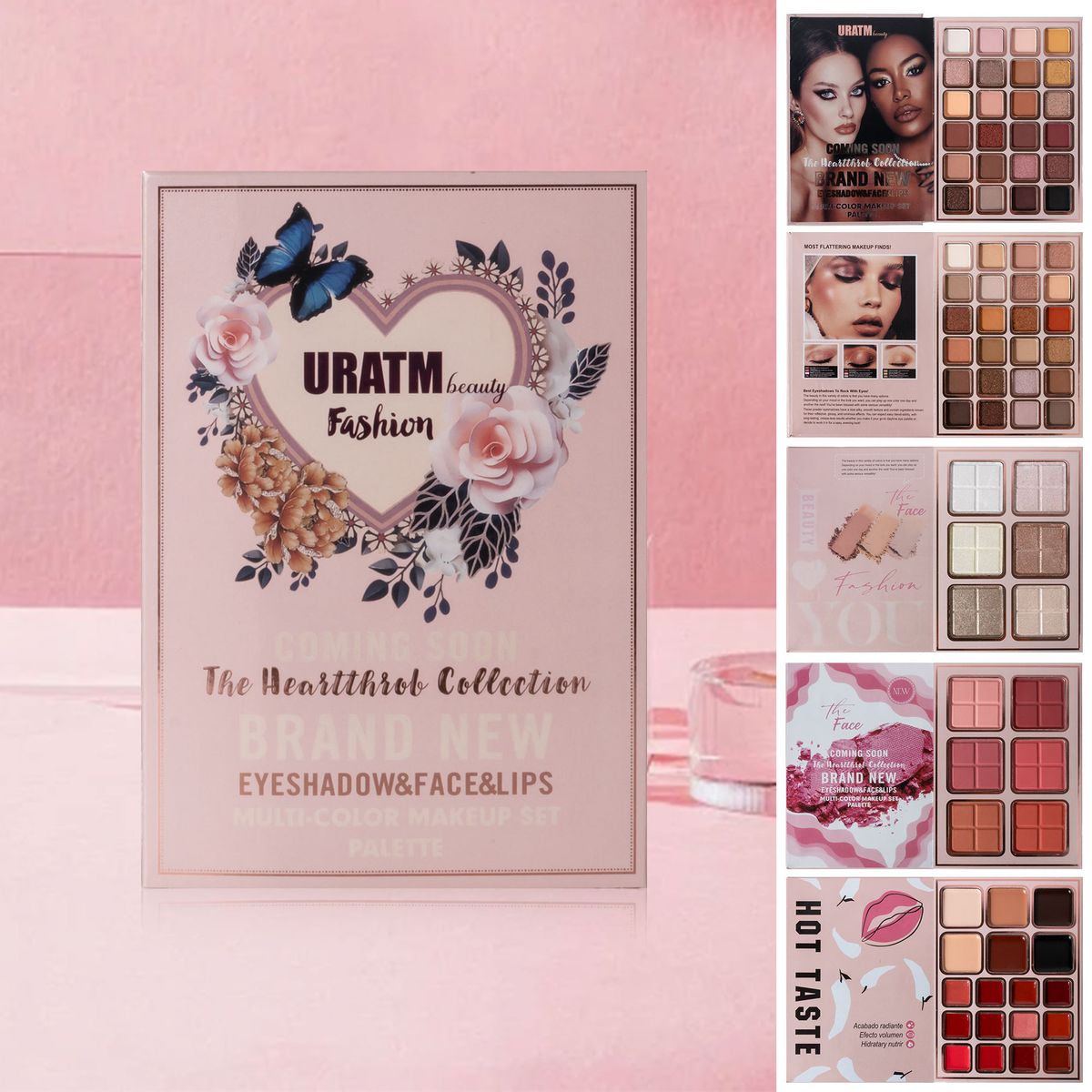 Make-up-Sets Farb-Make-up-Paletten-Set 5 Schichten Love Flip Book Lidschatten-Palette Matt Perlglanz Rouge Kontur Textmarker_voghion.com