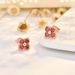 S pure silver needle INS four leaf sweet and compact colorful flower earrings for women_voghion.com