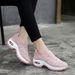 Spring And Autumn Women's Sneakers Sports Ladies Travel Hiking Casual Height Increasing Air Cushion Outdoor Sock Shoes_voghion.com