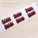 Faux ongles faits à la main, préfabriqués, œil de chat rouge, tempérament rétro, blanchissant, atmosphère, style Ins, nail art détachable, 30 pièces_voghion.com