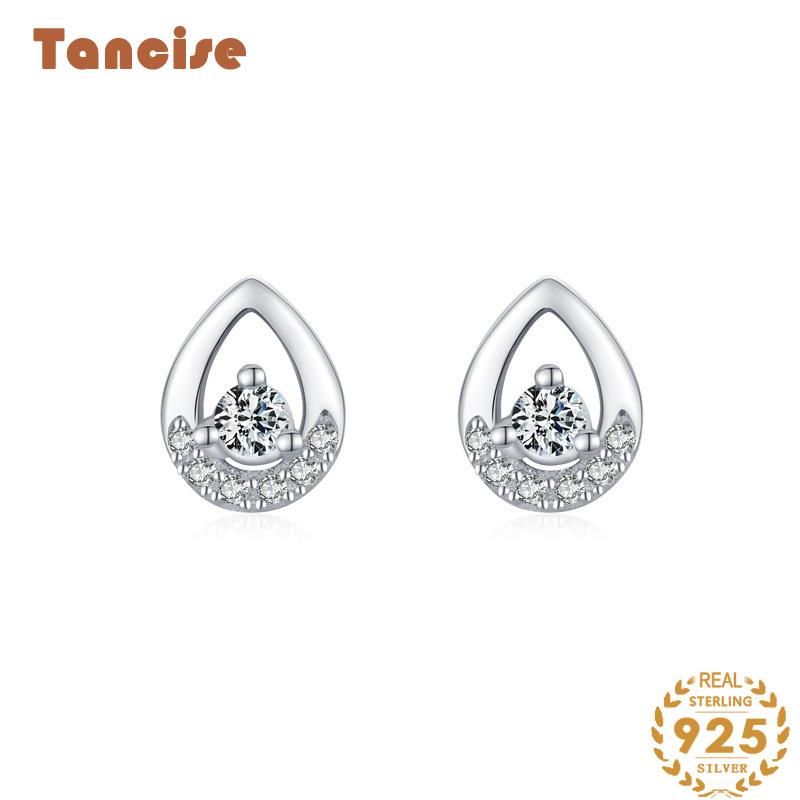 Tancise Orecchini pendenti con zirconi d'argento per le donne Regali per feste di matrimonio_voghion.com