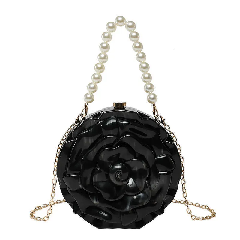 Borsa a tracolla da sera da donna in acrilico con scatola per giradischi incisa_voghion.com