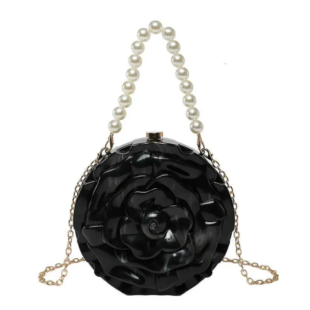 Borsa a tracolla da sera da donna in acrilico con scatola per giradischi incisa_voghion.com