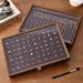 Walnut Color Hundred Slots Ring Necklace Storage Earrings Box Dustproof Jewelry Display For Stalls_voghion.com