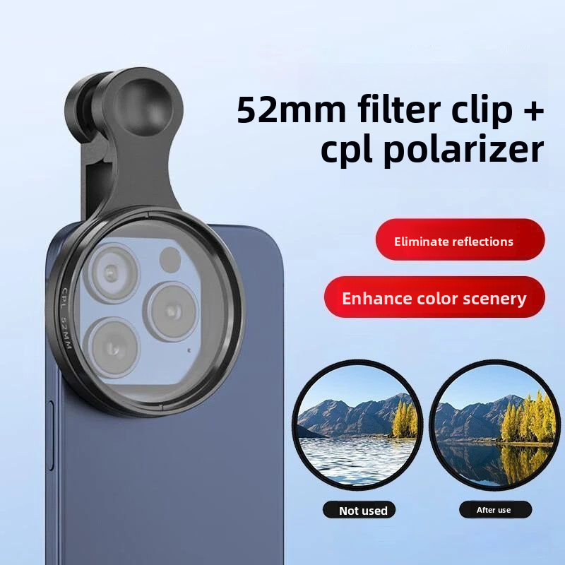 New Phone Photography Polarizer Polarizing Lens With Clip CPL Anti-Reflection HD Filter Polarization_voghion.com