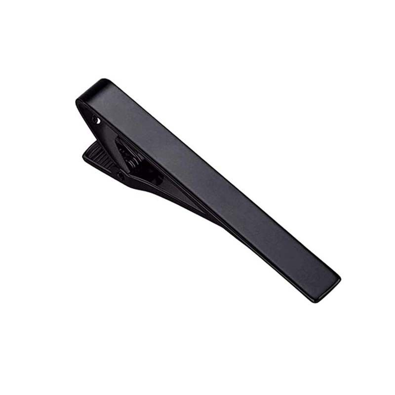 Semplice accessorio per cravatta di sicurezza professionale in metallo argentato, spilla alla moda con clip in oro_voghion.com