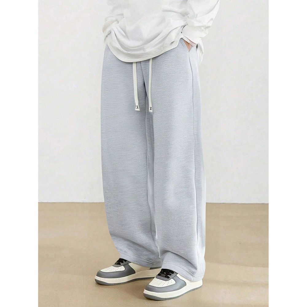 Men's Vintage Straight Leg Jogger Pants – Classic Retro Casual Sweatpants With Drawstring & Multi-Pockets_voghion.com