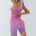 LazyZoom Kadınlar İçin Yeni Yoga Giysileri Yüksek Kaliteli Dopamin Nem Emici Gradyan Dikişsiz Spor Seti_voghion.com