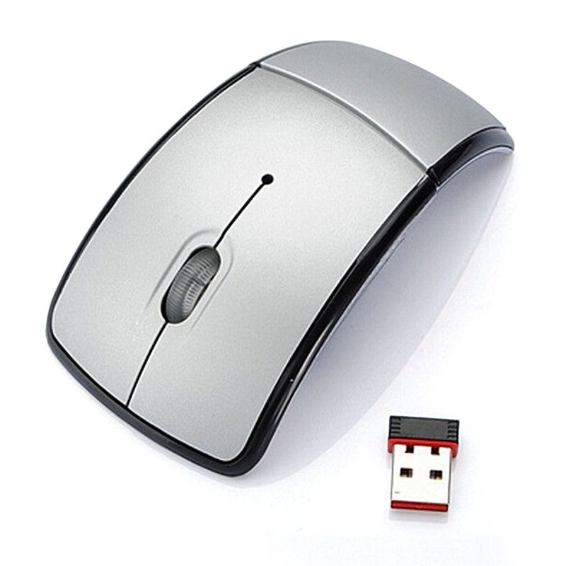 Drahtlose Maus 2,4G Computermaus Faltbare faltbare optische Mäuse USB-Empfänger für Laptop PC Computer Desktop Büro_voghion.com