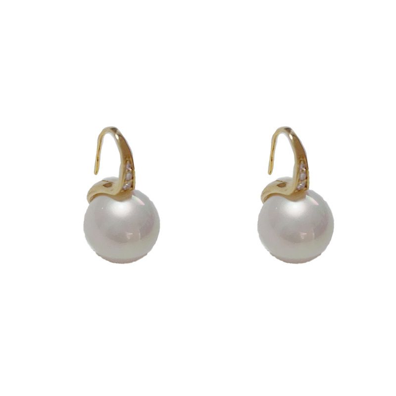 Design Sense Orecchini con tacco alto in zircone micro intarsiato, ganci in perle, orecchini dal temperamento alla moda, pendenti versatili e delicati_voghion.com