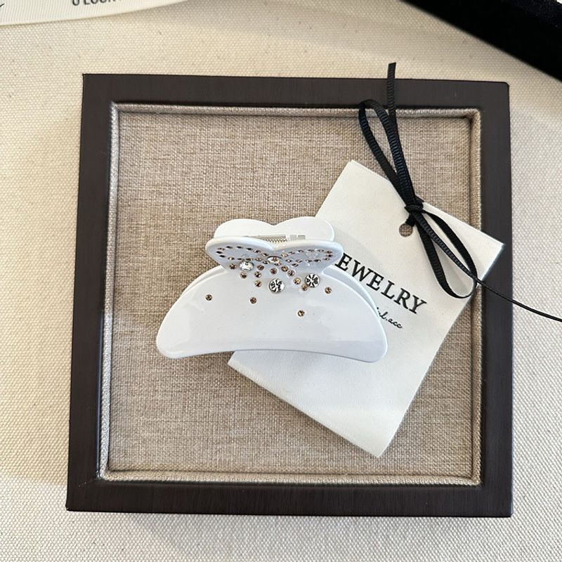 Niche Design Diamant Rosett Halvknytande Klämma Dam Koreansk Stil Ättiksyra Medium Hajklämma Hästsvans Håraccessoarer_voghion.com