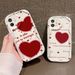Florals For iPhone 15 Pro Iphone 11 12 13 14 XR X XS Max 7 8 Plus Case Cute Cream Edge Heart Flower Silicone Cover_voghion.com