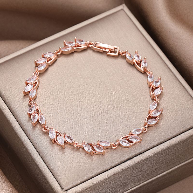 Hochwertiger, trendiger Schmuck mit eingelegten Diamanten und Zirkonia-Tennisketten, süßes Armband für Damen_voghion.com