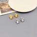 S Sølvnål Uregelmæssig Geometri Kobberbelagt Ægte Guld Skal Kompakte Øreringe Enkle og Moderigtige Øretilbehør_voghion.com