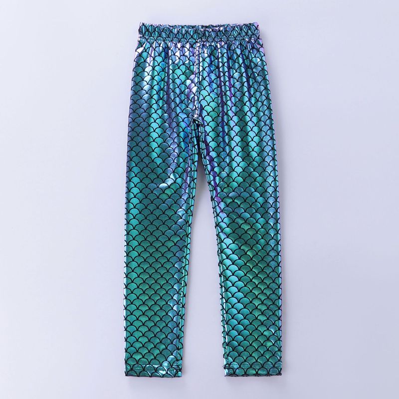 Mädchen Meerjungfrau Leggings mit Farbverlauf, Mädchen-Partyhose_voghion.com