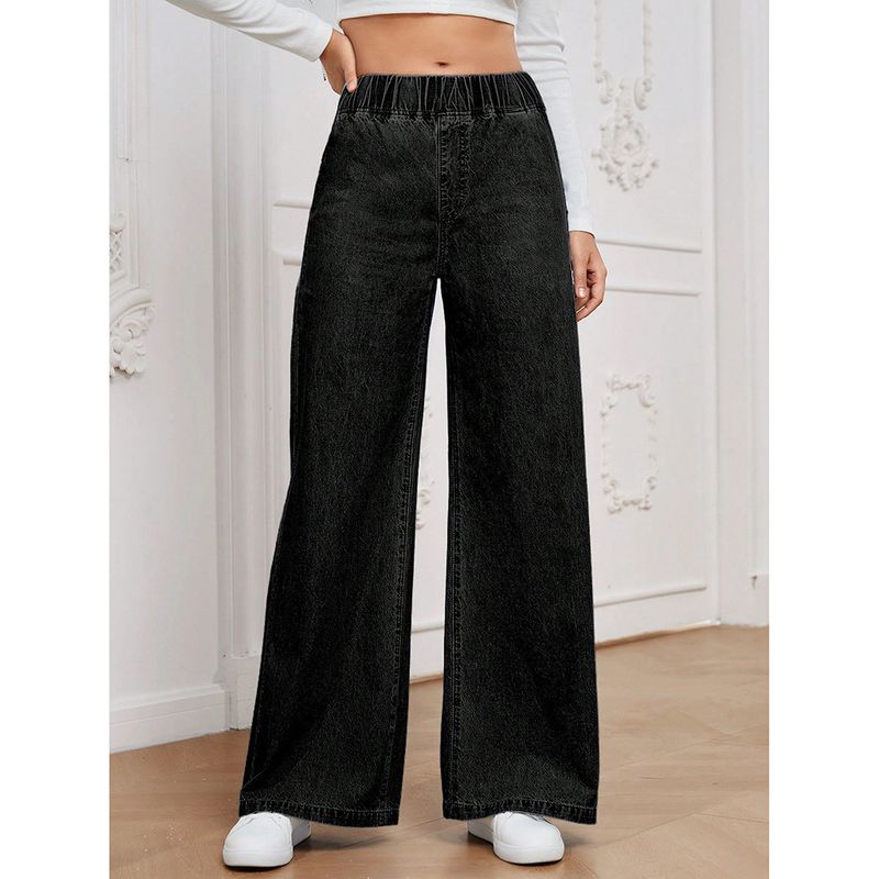 Women's Clothing Relaxed Fit Lazy Style Jeans Straight Leg Comfortable Cotton Stretch Denim Pants Casual Streetwear (Light Blue, Dark Blue, Black)_voghion.com