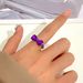 ins Colorful Zircon Bow Ring Women's Princess at large with Adjustable Ring Net Red Ring Tide_voghion.com