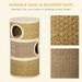 PawHut 28' Multi-Level Cat Condo With Sisal Scratching Pad 3 Story Hideaway For Cats Brown_voghion.com