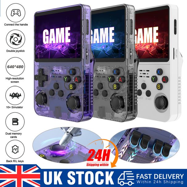 Console per videogiochi portatile retrò R36S 32/64 GB Sistema Linux Schermo IPS da 3,5 pollici_voghion.com