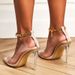 Damenschuhe Transparente spitze Kette Große Größe High Heel Damensandalen Mode Super High Temperament Model Catwalk_voghion.com