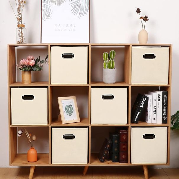 Foldable Fabric Storage Bin With Handles - Square Organizer Box For Closet Drawer & Home (Multi-Purpose Space-Saving Dust-Proof Large Capacity)_voghion.com