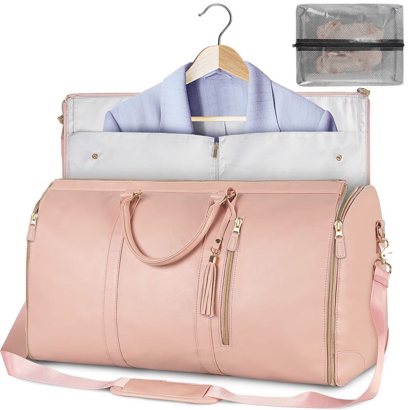 Reisetaschen auf Lager Tragbarer PU-Anzug Reise Männer und Frauen All-Match-Falttasche Große Kapazität Multifunktionale Reisetasche Aufbewahrung_voghion.com