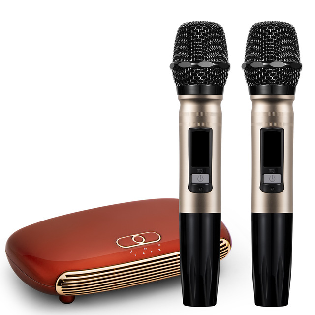 K8 Optikai Bluetooth-kompatibilis vezeték nélküli kettős mikrofonos ARC otthoni visszhangrendszer éneklő karaoke gépdoboz K-Song lejátszó 30M távolságra_voghion.com