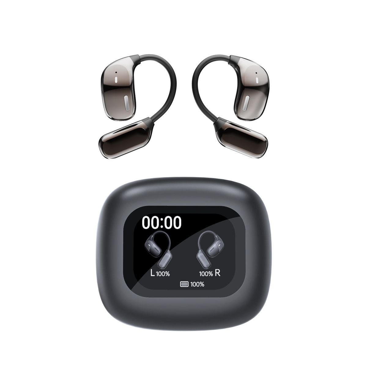 Strictly Select Cross-Border-Bluetooth-Kopfhörer mit Farbbildschirm JM25 Open OWS Hängeohr-Kopfhörer mit kabelloser Sportfunktion und intelligenter Rauschunterdrückung_voghion.com