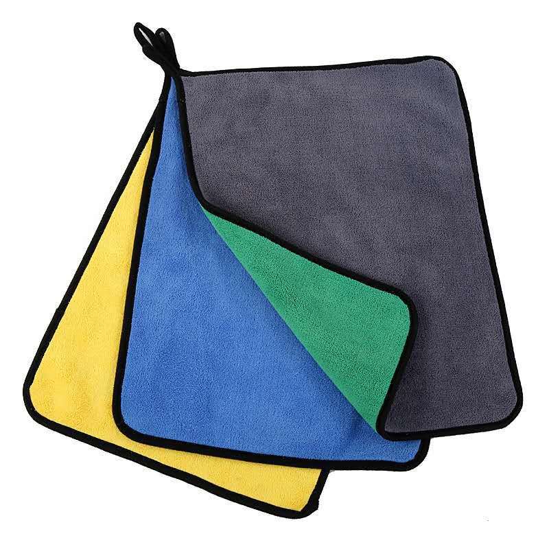 Hochdichtes, doppelseitiges, verdicktes Autotuch von Coral Veet, Haushaltsglas-Reinigungstuch kann hinzugefügt werden_voghion.com