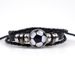 Bracelet en cuir perlé tendance pour homme, article de supporter de football_voghion.com
