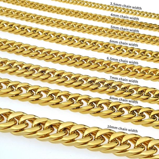 Bracciale rigido in acciaio inossidabile 16 cm 18 cm 20 cm 22 cm 24 cm 26 cm Lunghezza 3,5 ~ 10 mm Larghezza_voghion.com