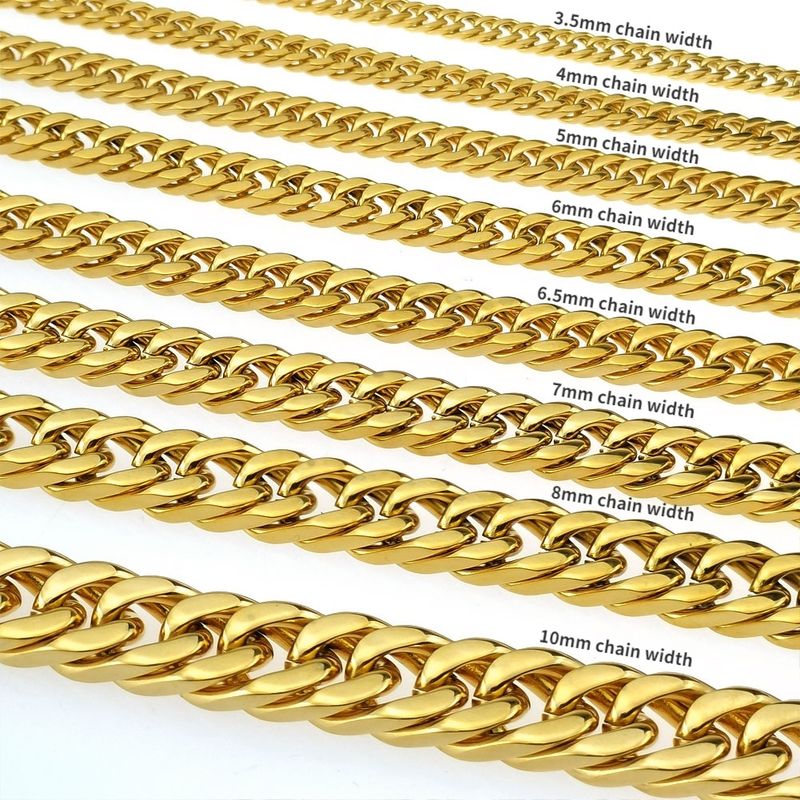 Bracciale rigido in acciaio inossidabile 16 cm 18 cm 20 cm 22 cm 24 cm 26 cm Lunghezza 3,5 ~ 10 mm Larghezza_voghion.com