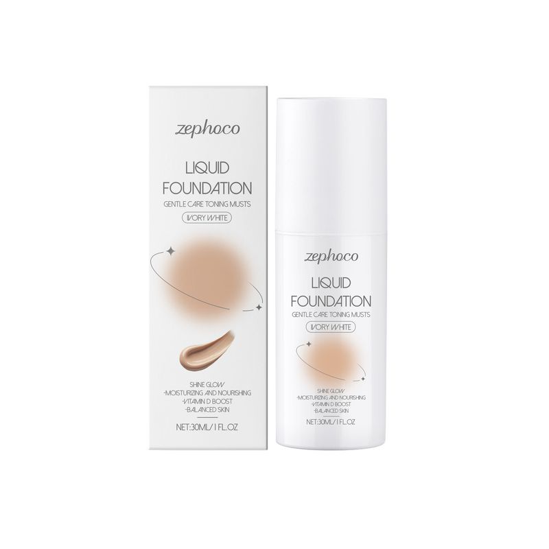 ZEPHOCO Natural, Thin, Moisturizing, Clear, Base Makeup, Skin Care Liquid Foundation_voghion.com