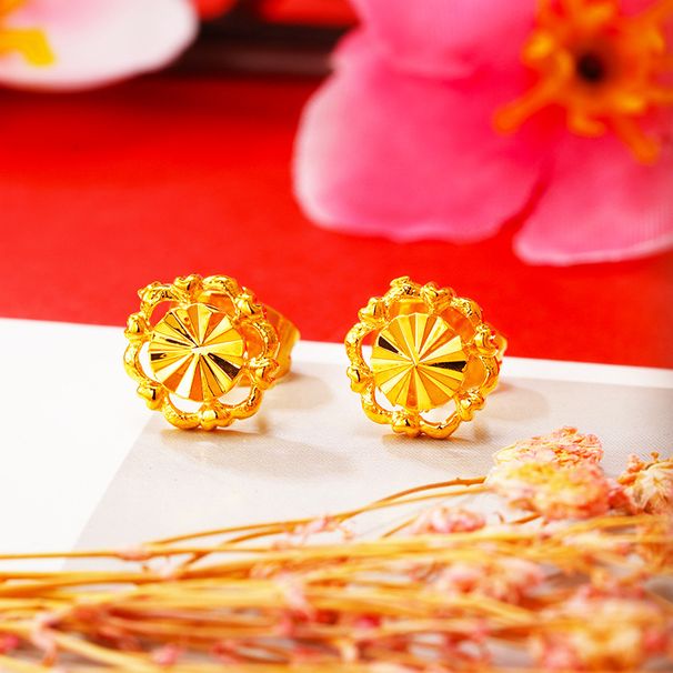 Orecchini da donna a farfalla colorati di lunga durata, in vero rame dorato e sabbia, gioielli versatili con fiori_voghion.com