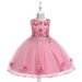 Baby clothes Children's dress three-dimensional flower flower child wedding dress girl dress Peng Peng princess children's dress_voghion.com