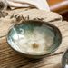 Peacock Glaze Ceramic Bowl - 6 Inch Kiln-Fired Salad Bowl With Irregular Edge (Handmade Retro Tableware For Home & Restaurant)_voghion.com