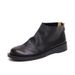 2025 Handmade Genuine Women's Cloud Feel Soft Surface Convenient Back Zipper Short Boots Black Commuter Leather Shoes_voghion.com