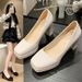 2024 New 8cm Square Heels Pumps Women Shoes Patent Leather Sexy Wedding Party Official Leisure Super Big Szie 36-43_voghion.com