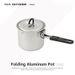 Pentola pieghevole autoportante per acqua bollente, per campeggio in montagna, barbecue portatile, pentola singola, pentola per latte piccolo CLS_voghion.com