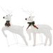 Christmas Reindeers 2 pcs White 40 LEDs_voghion.com