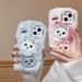 Head Plush Phone Case For 15 Pro Max/15 Pro/15/15Plus/14 Pro Max/14 Pro/14Plus/14/13 Pro Max/13 Pro/13/12 Pro Max/12 Pro/12 Cover_voghion.com