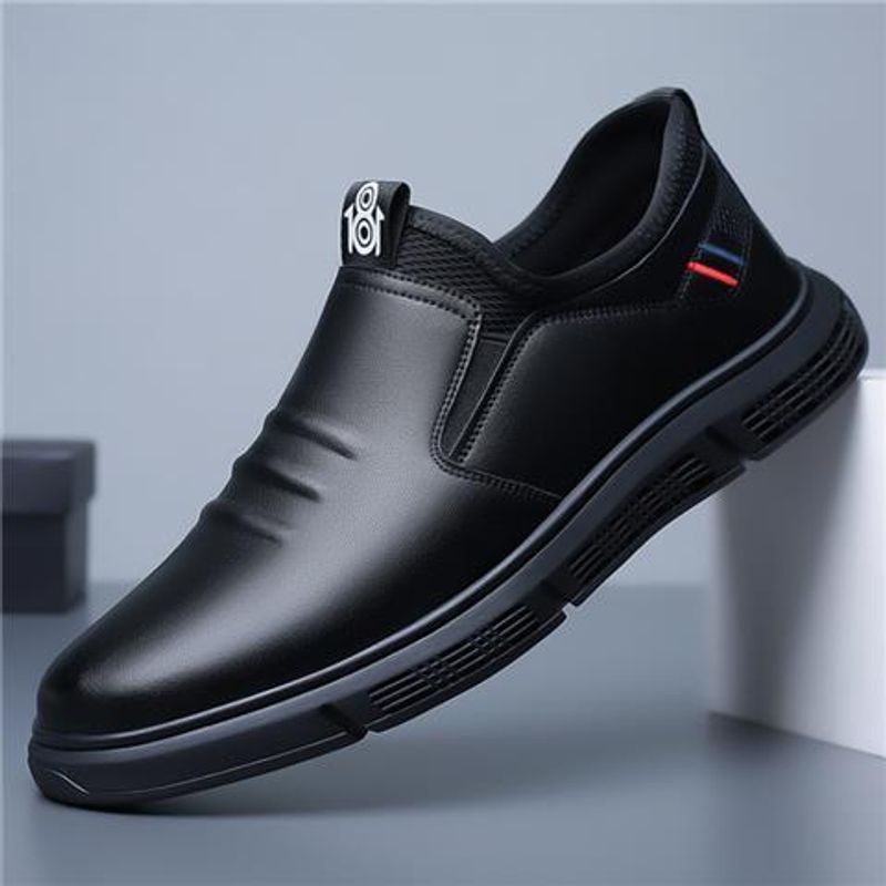 Zapatos de seguridad informales con suela blanda para hombre, nuevos, de cuero, para conducir y trabajar._voghion.com