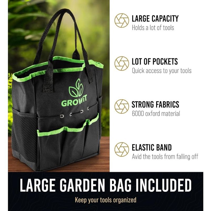 Tools Ergonomic And Duty Set Heavy Garden Hand Garden Tools Gifts Dad Mom Gardening Proof 9Pieces Rust For_voghion.com